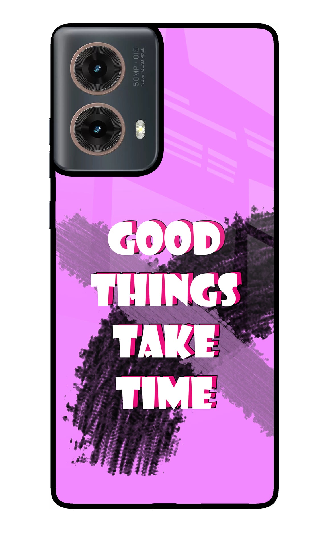 Good Things Take Time Motorola G85 Glass Case