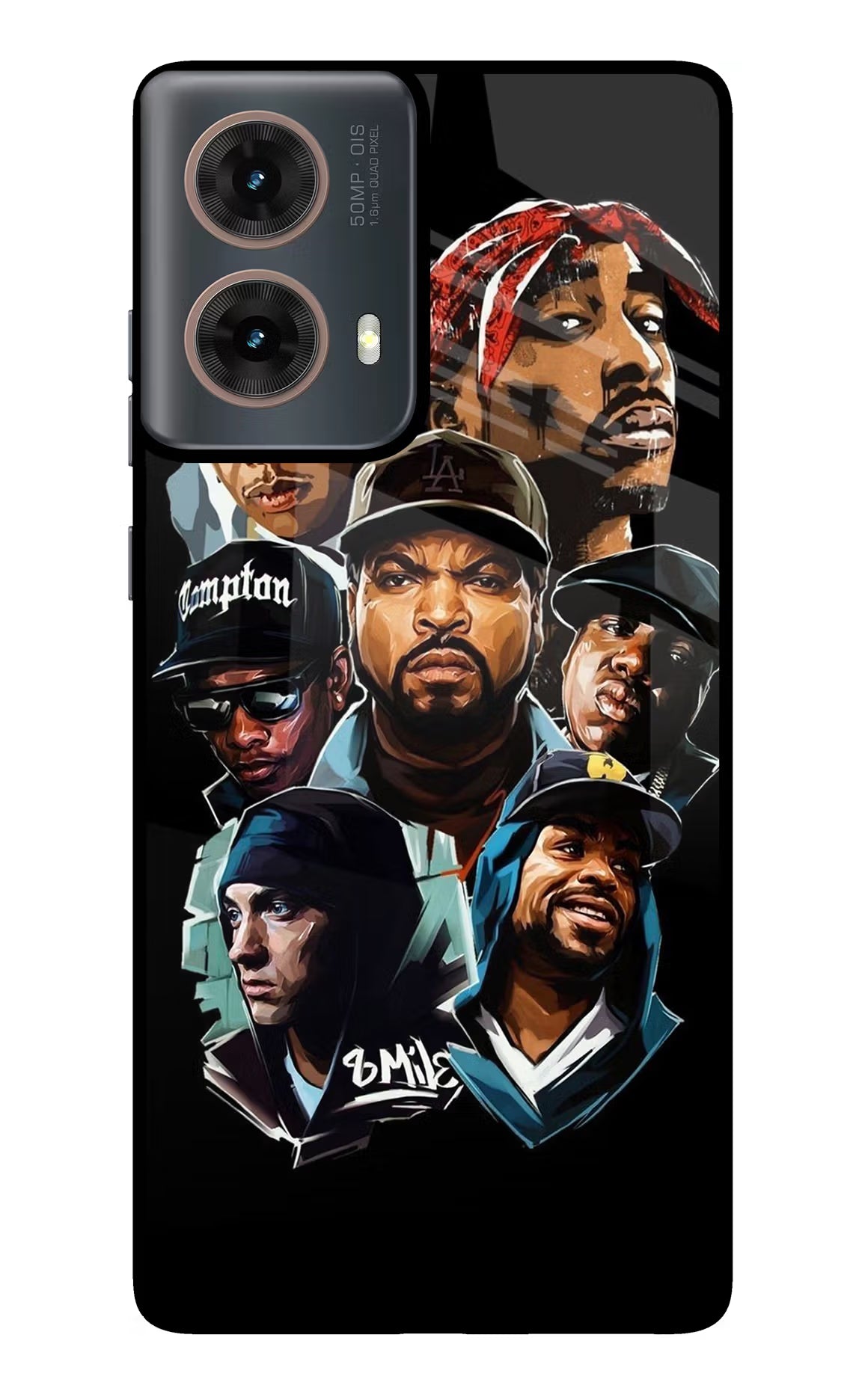 Rappers Motorola G85 Glass Case Back Cover by Casekaro