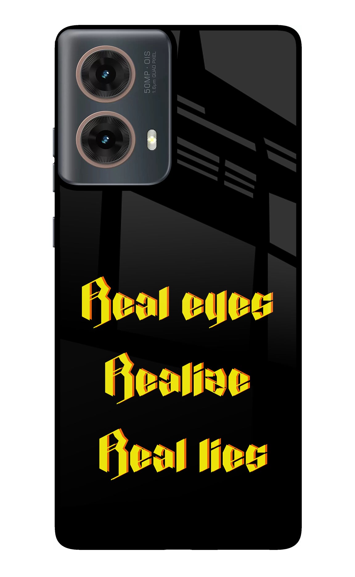 Real Eyes Realize Real Lies Motorola G85 Glass Case