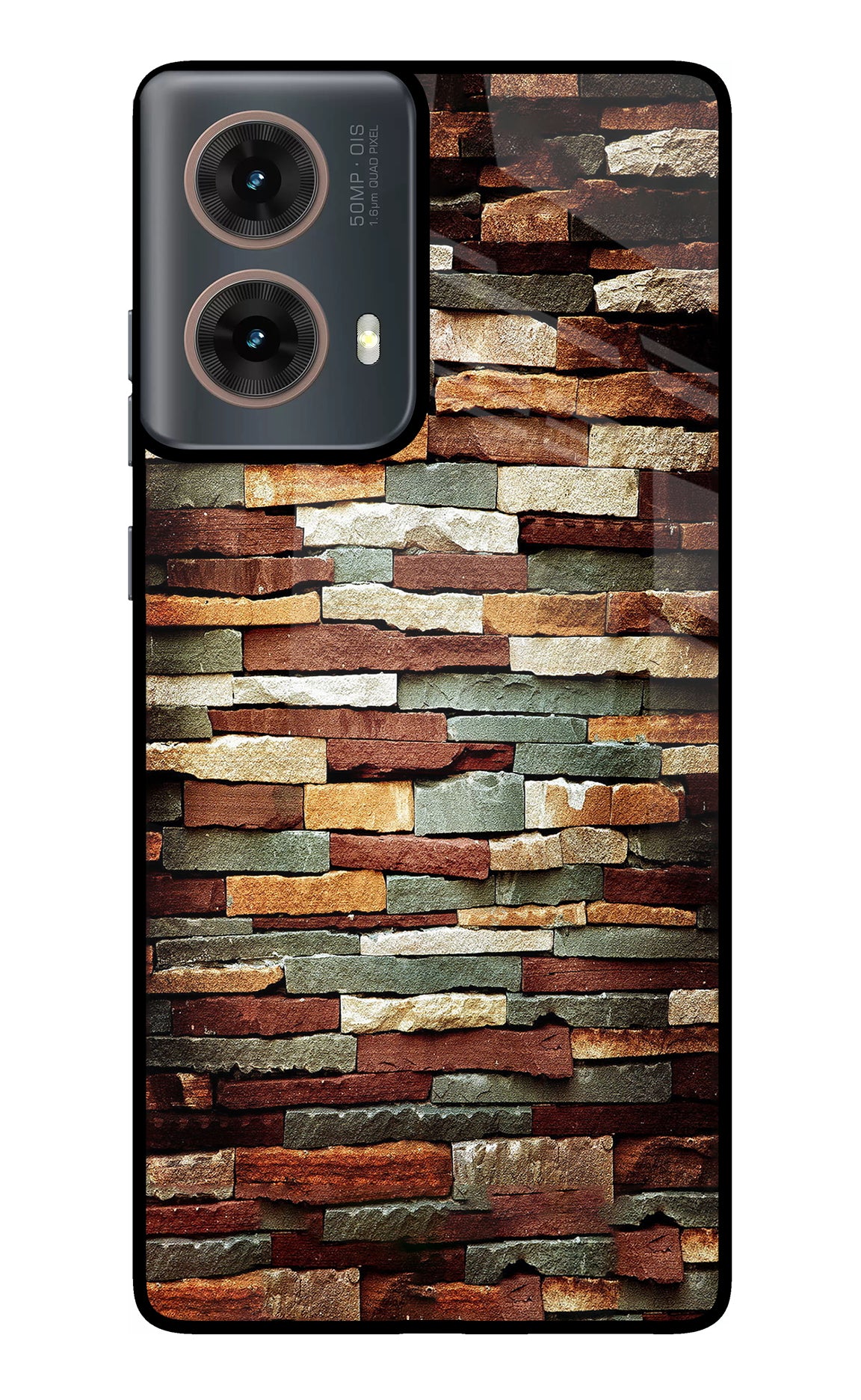 Bricks Pattern Motorola G85 Glass Case