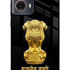 Satyamev Jayate Golden Motorola G85 Glass Case