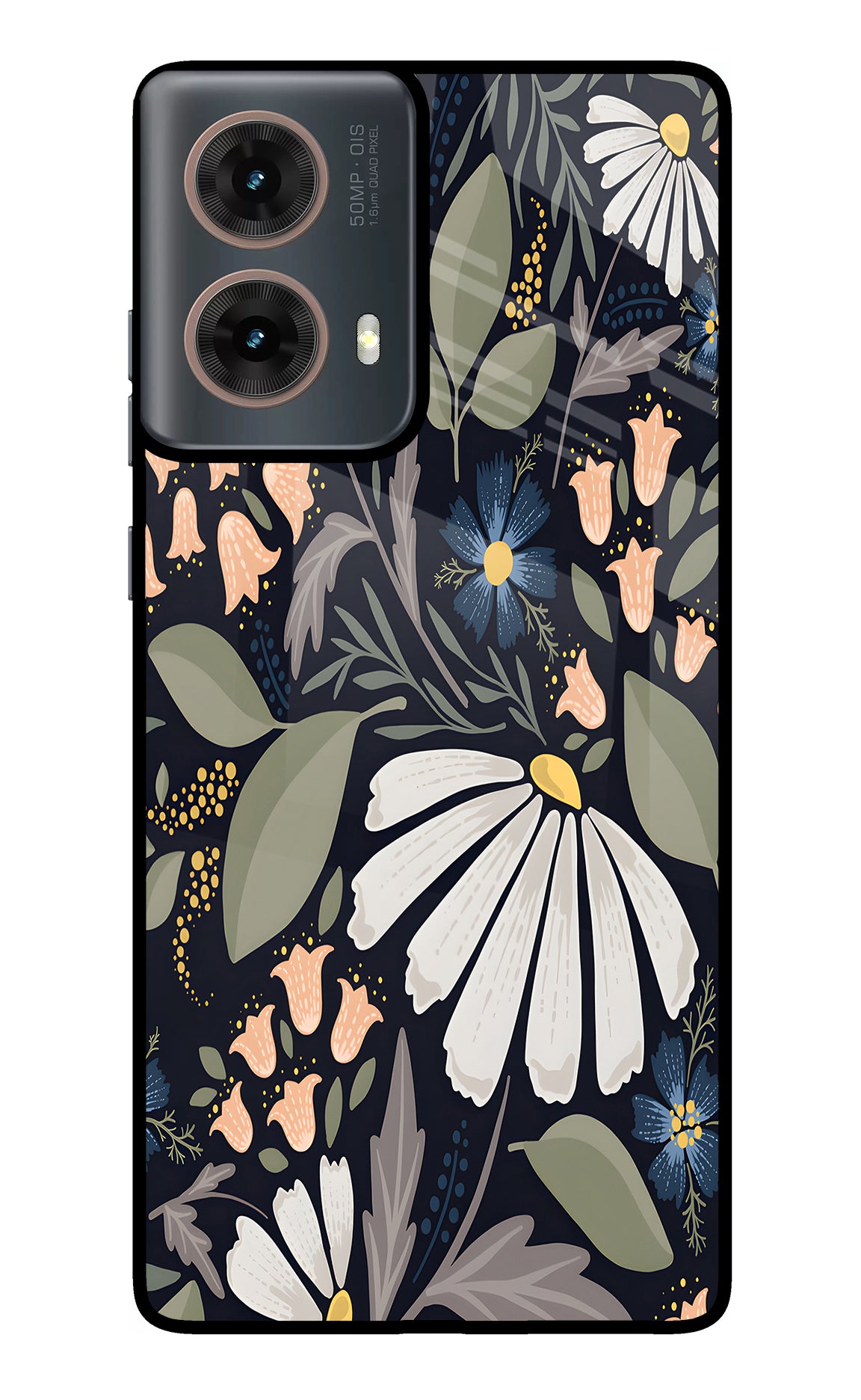 Flowers Art Motorola G85 Glass Case