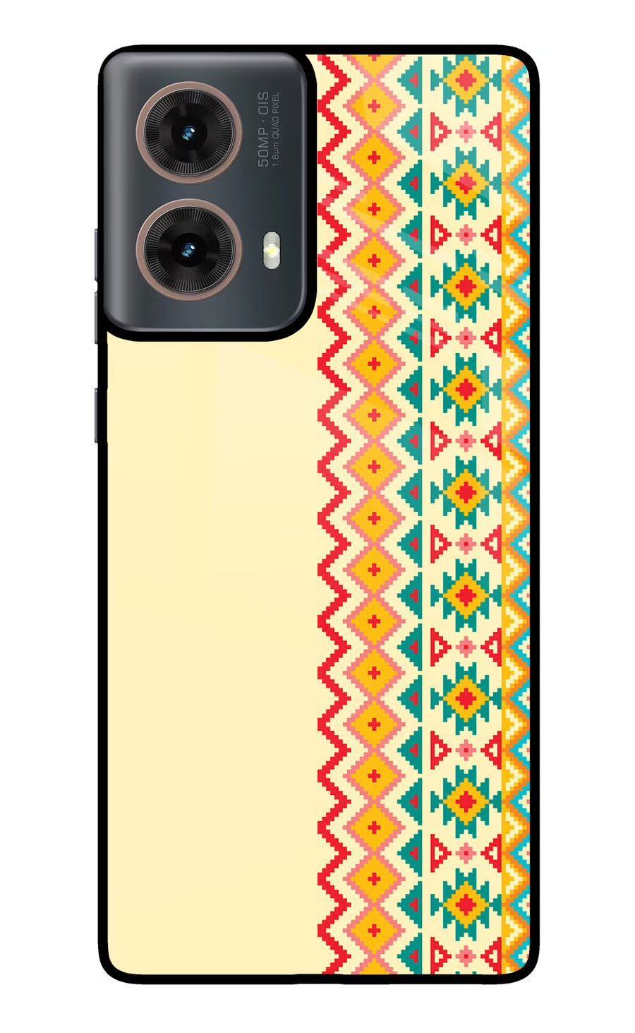 Ethnic Seamless Motorola G85 Back Cover, Metal case