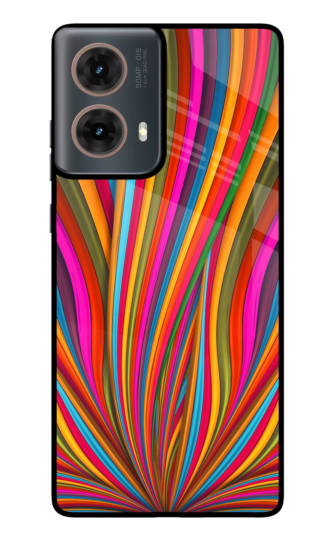 Trippy Wavy Motorola G85 Glass Case