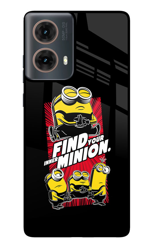 Find your inner Minion Motorola G85 Glass Case