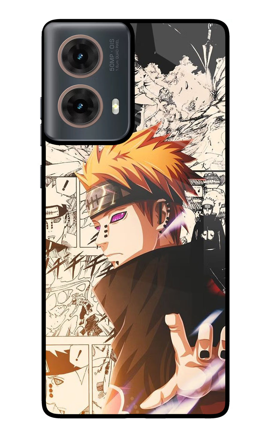 Pain Anime Motorola G85 Back Cover, Metal case
