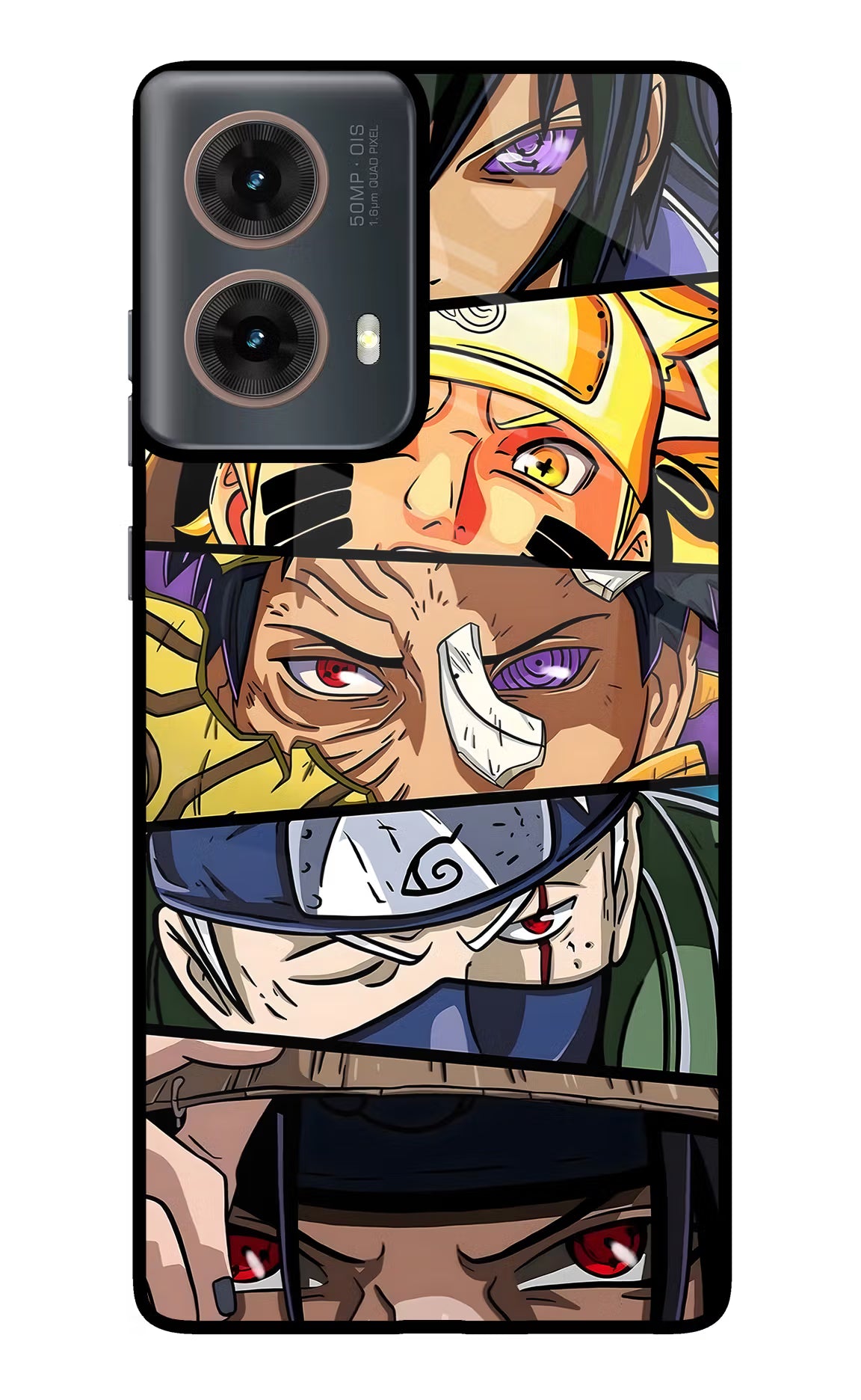 Naruto Character Motorola G85 Glass Case Back Cover by Casekaro