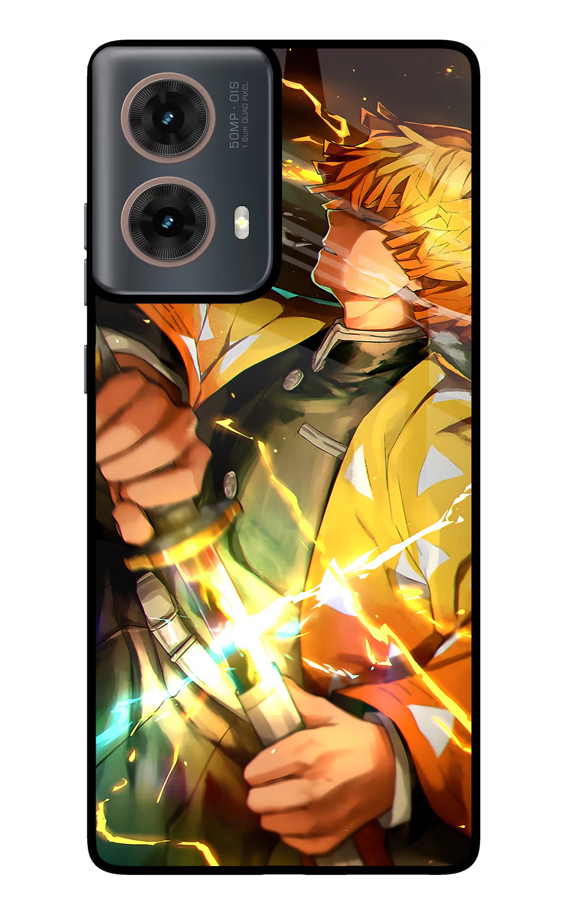 Demon Slayer Motorola G85 Glass Case Back Cover by Casekaro