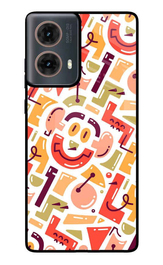 Doodle Pattern Motorola G85 Glass Case