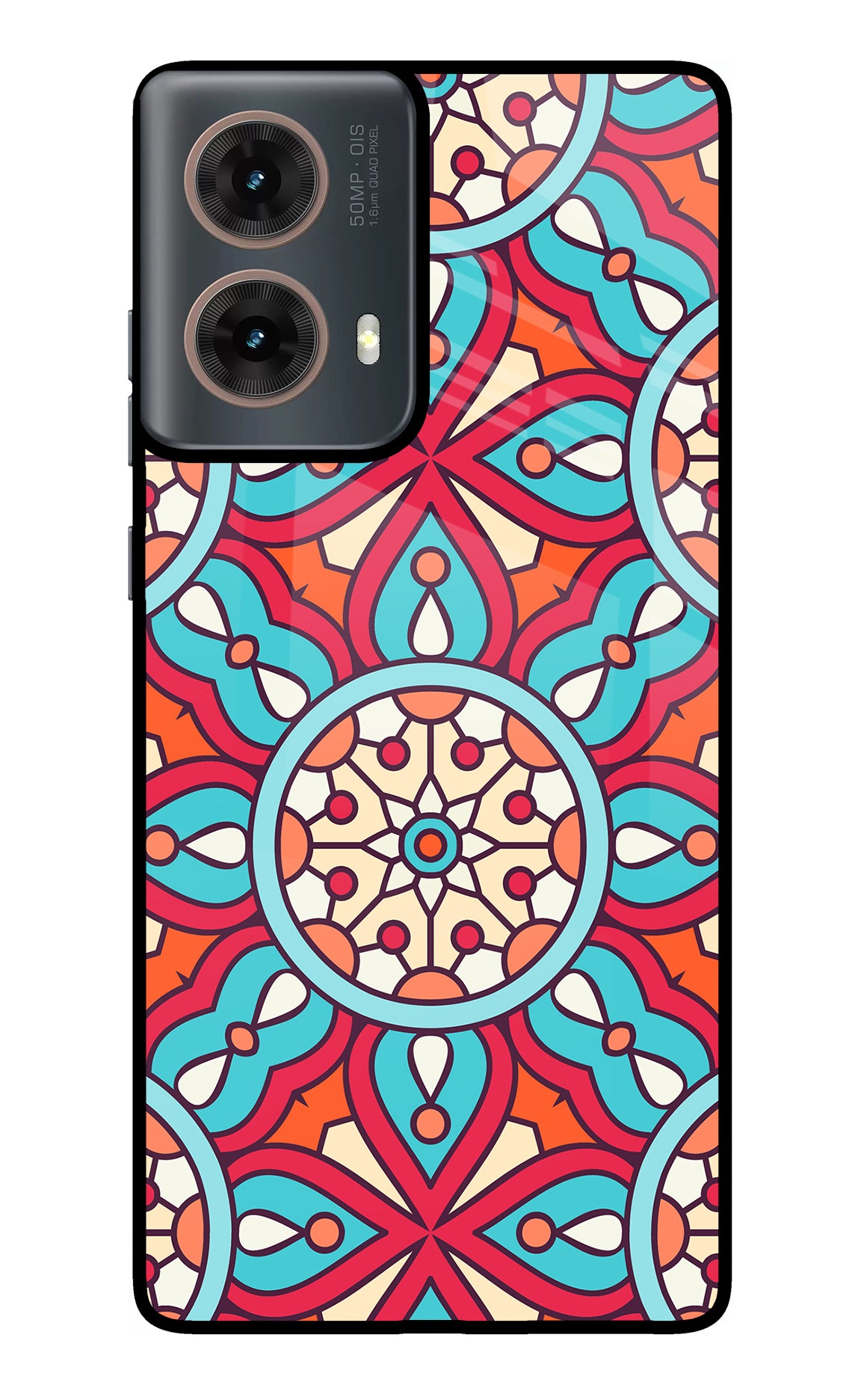 Mandala Geometric Motorola G85 Glass Case