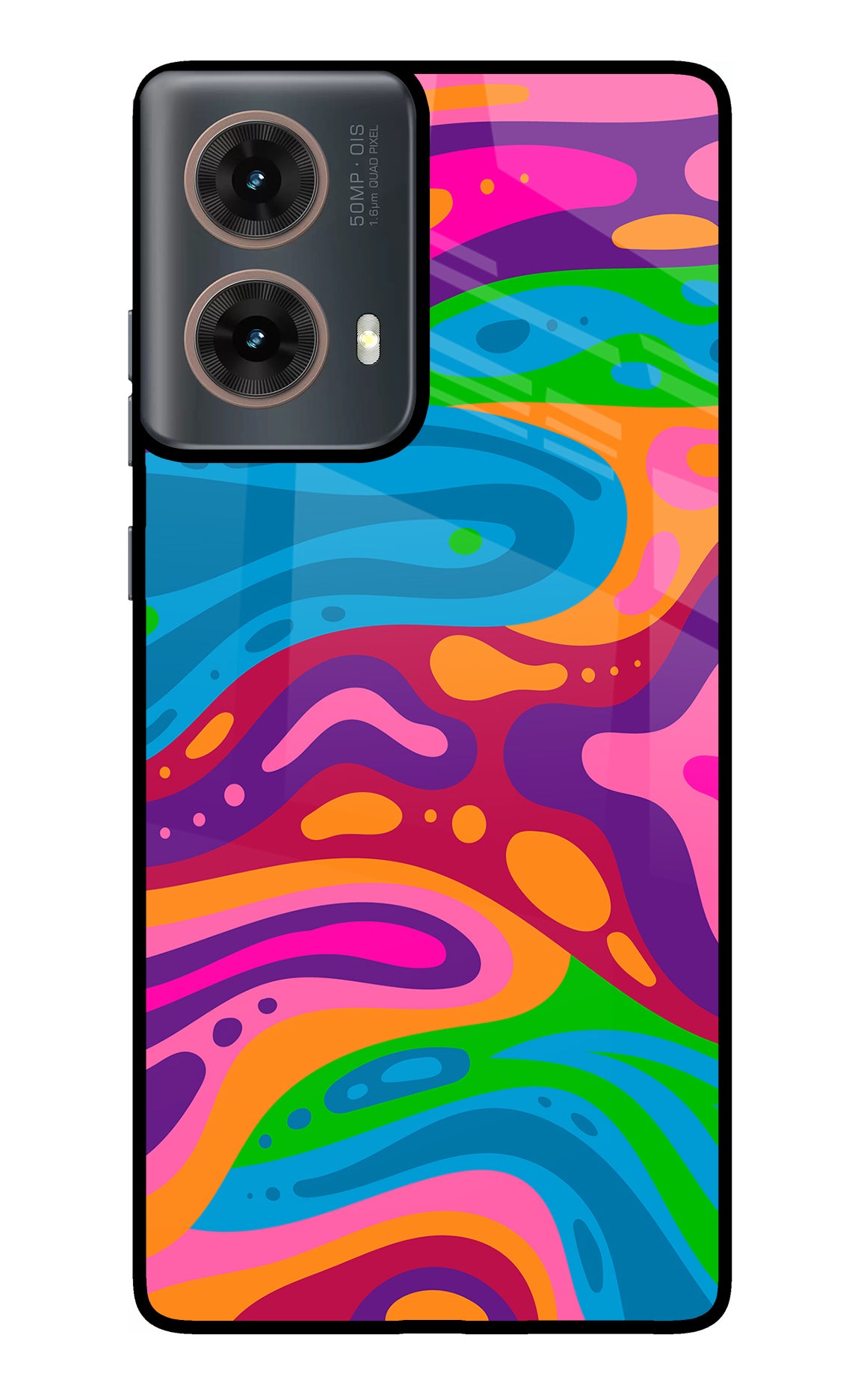 Trippy Pattern Motorola G85 Glass Case