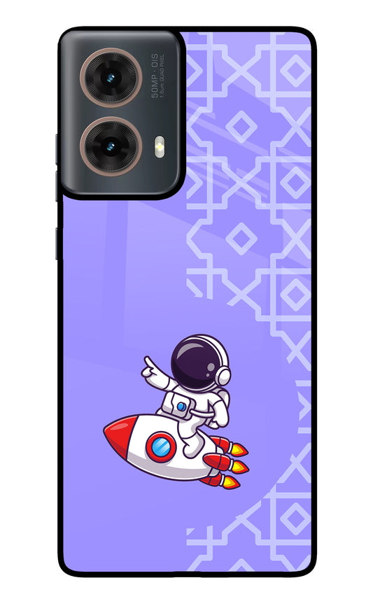 Cute Astronaut Motorola G85 Glass Case