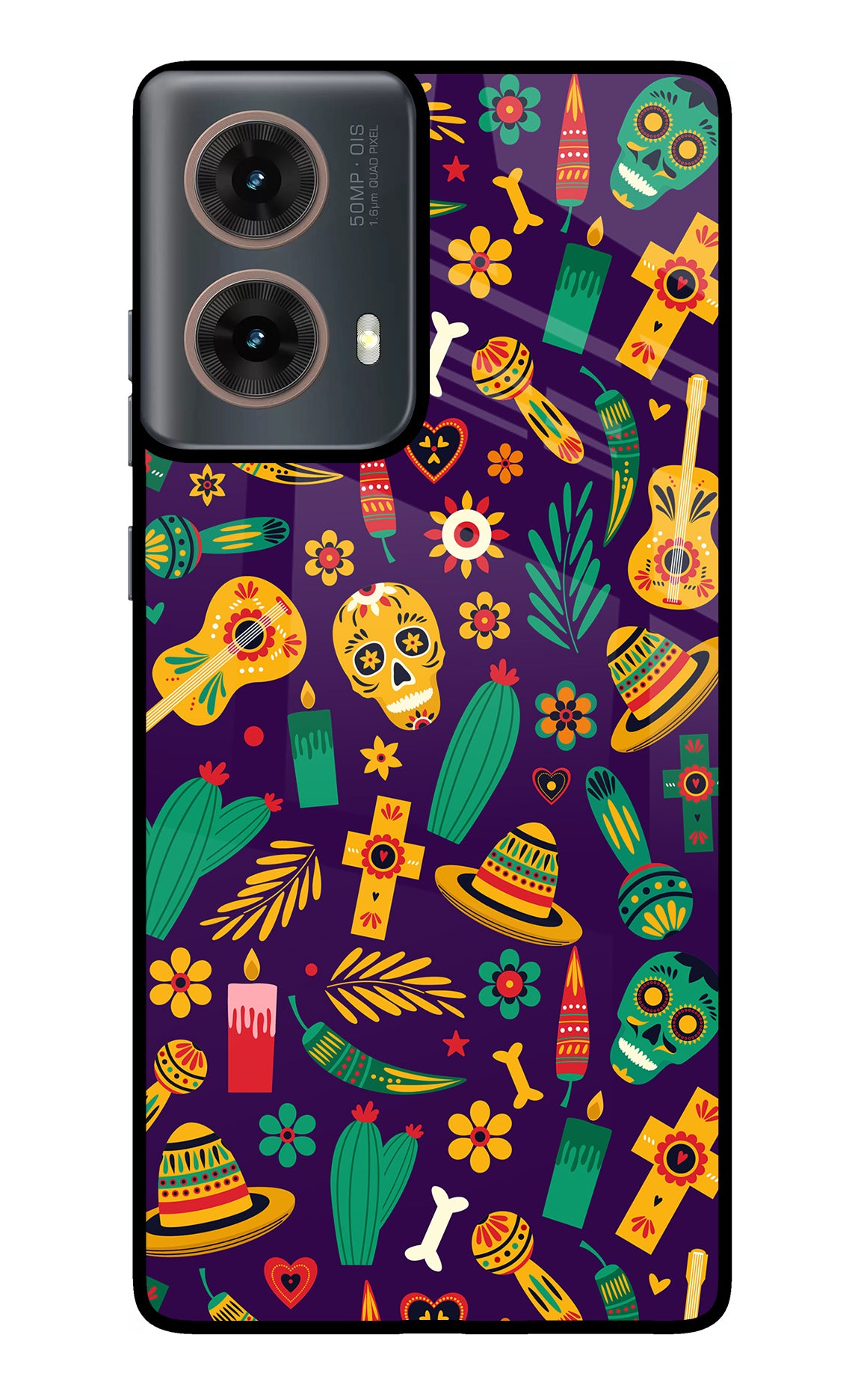 Mexican Artwork Motorola G85 Glass Case