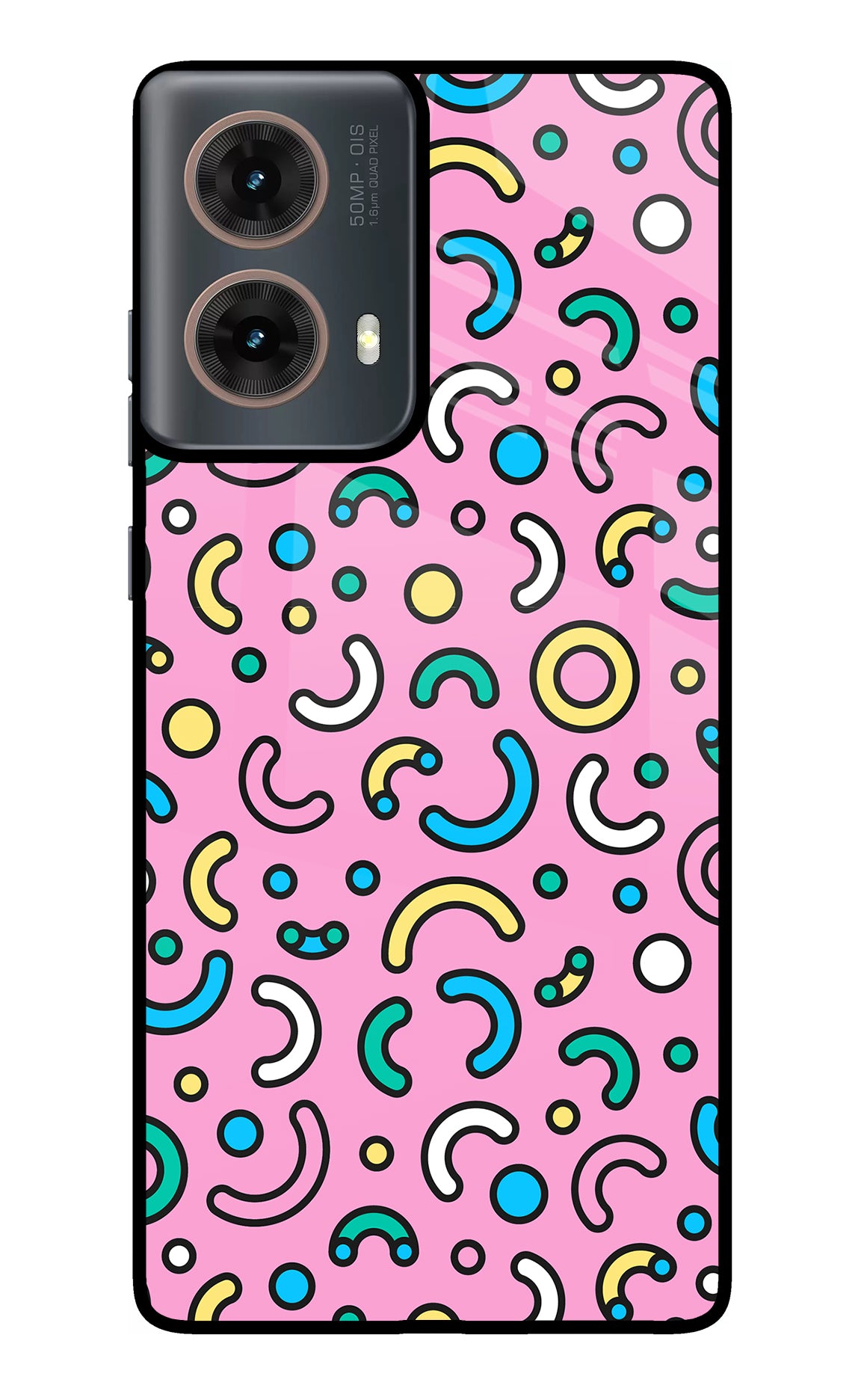 Memphis Design Motorola G85 Glass Case