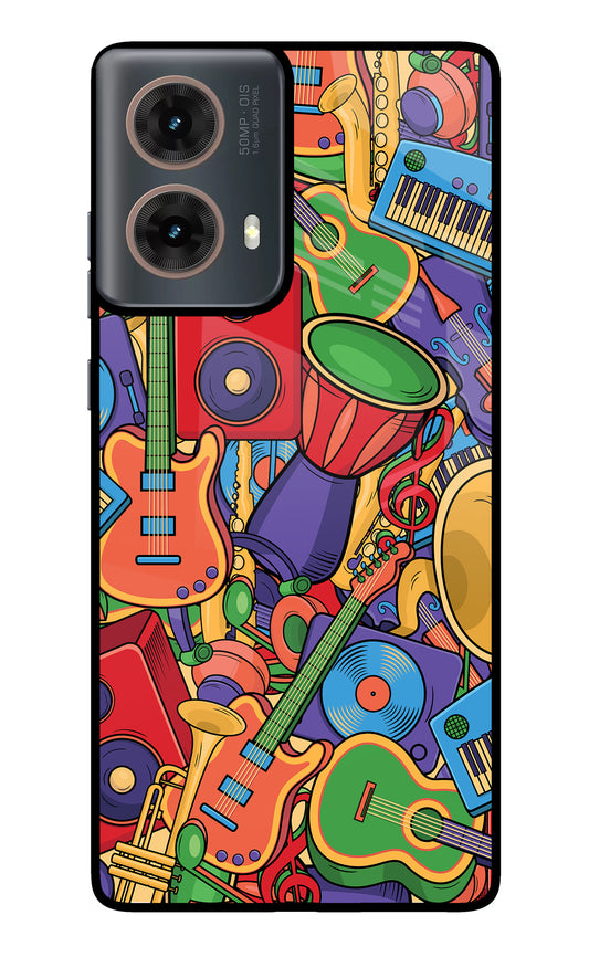 Music Instrument Doodle Motorola G85 Glass Case