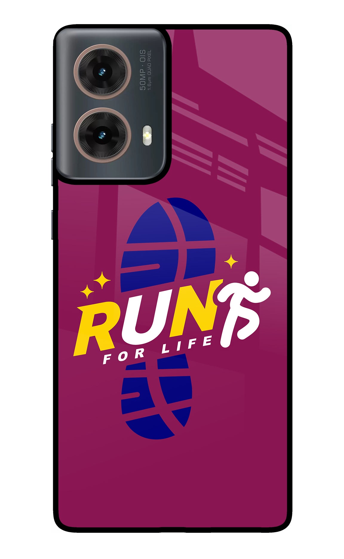 Run for Life Motorola G85 Glass Case