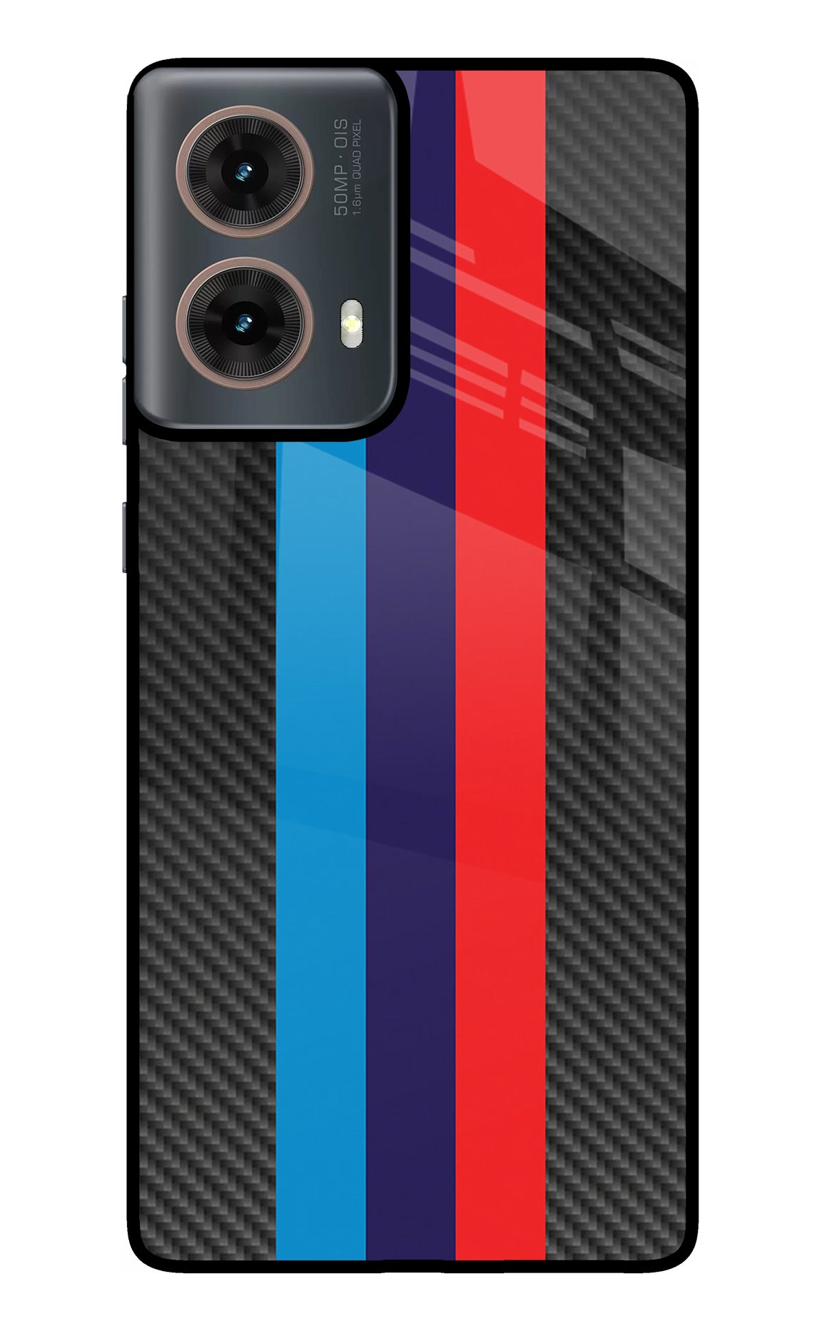 BMW Stripes Pattern Motorola G85 Glass Case