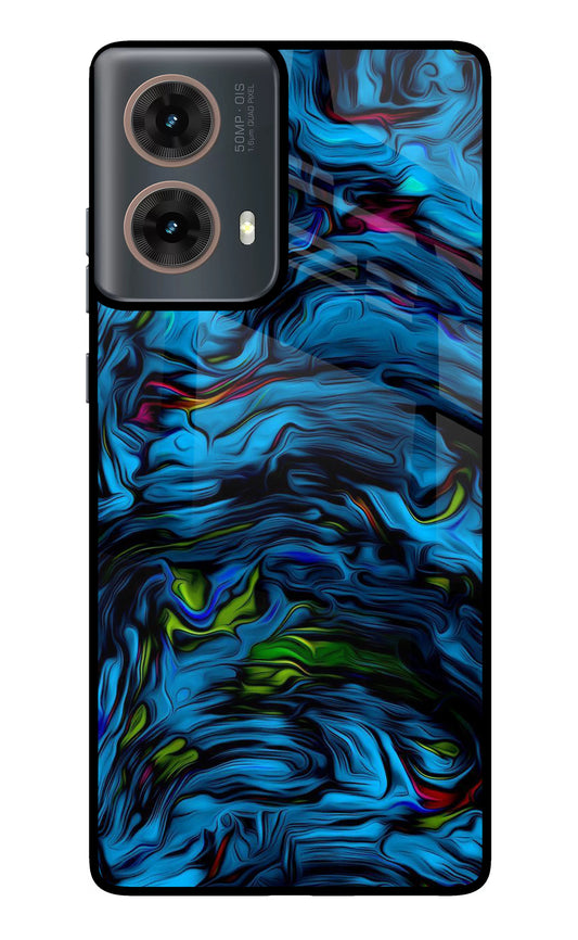 Dark Blue Abstract Motorola G85 Glass Case