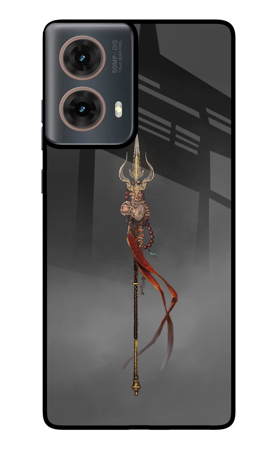 Shiv Trishul Motorola G85 Glass Case Back Cover by Casekaro