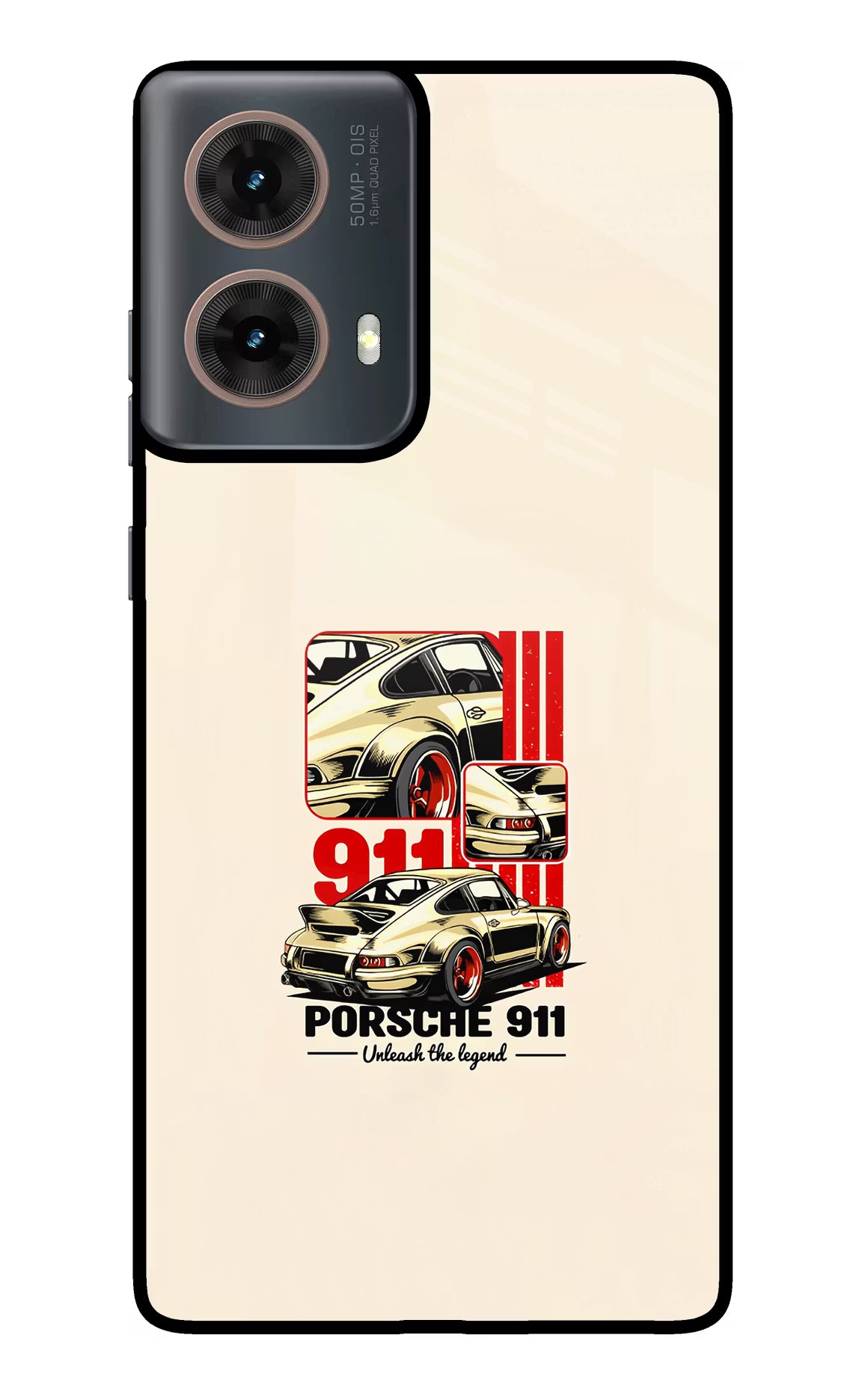 Classic Porsche 911 Motorola G85 Glass Case Back Cover by Casekaro