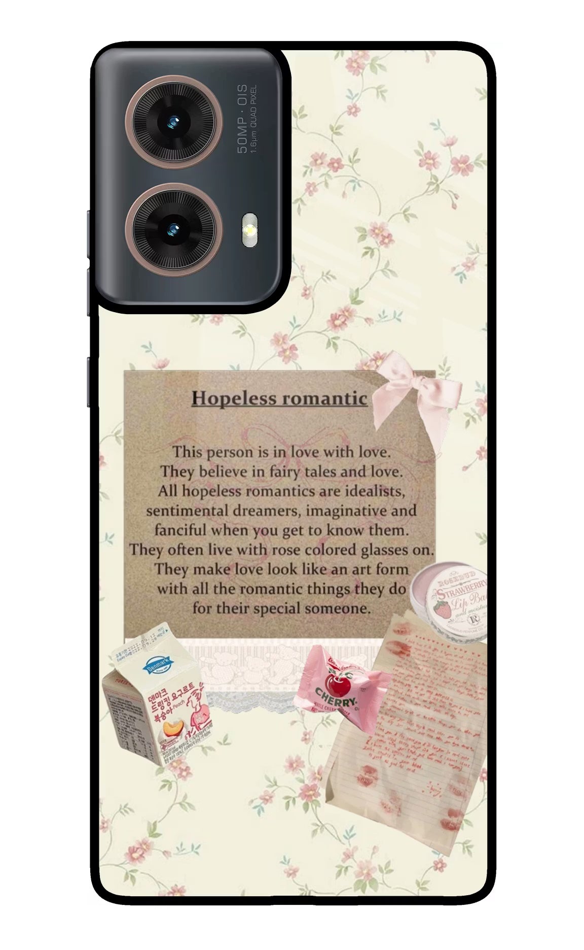 Hopeless Romantic Motorola G85 Glass Case