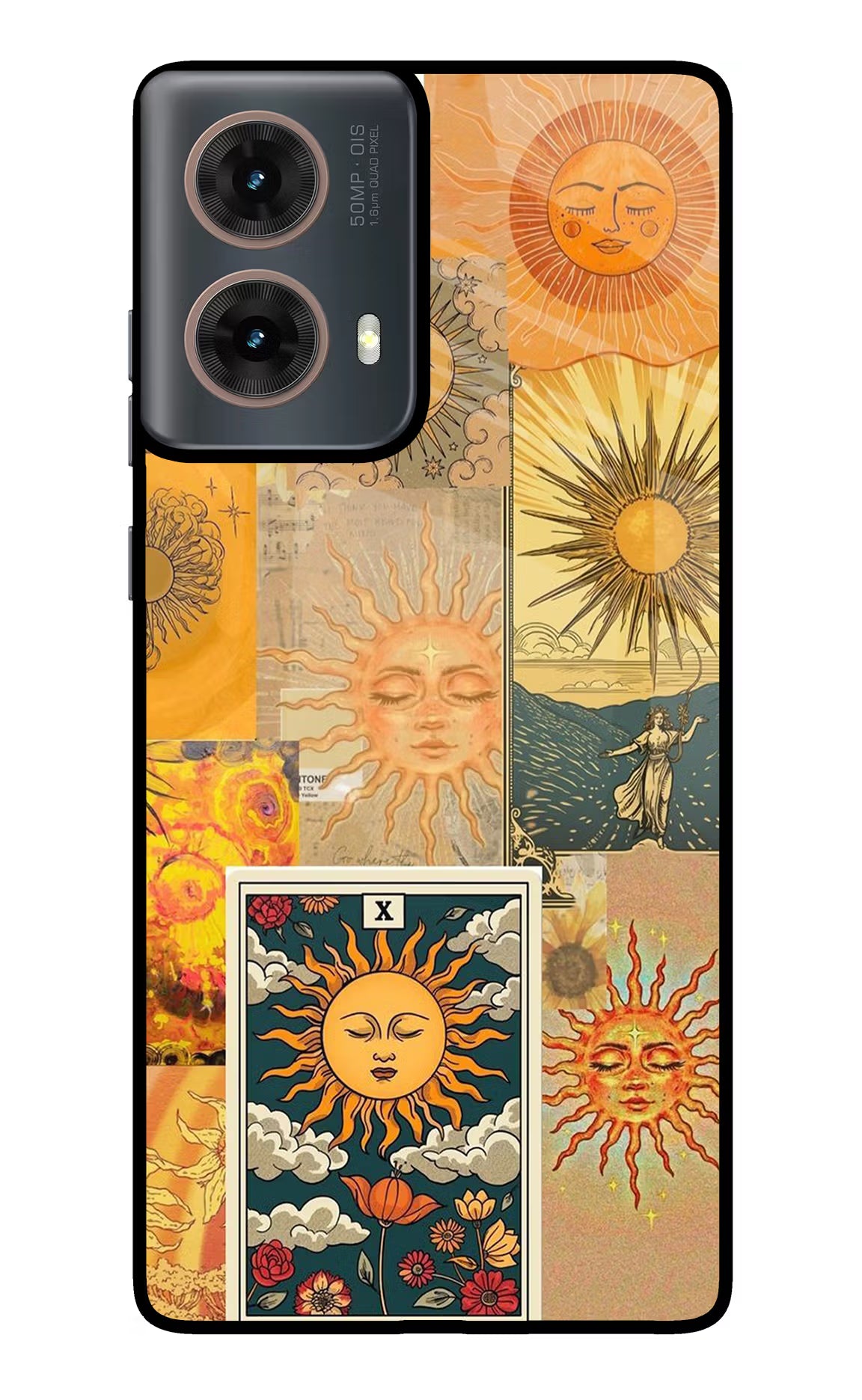 Sun Motorola G85 Glass Case Back Cover by Casekaro