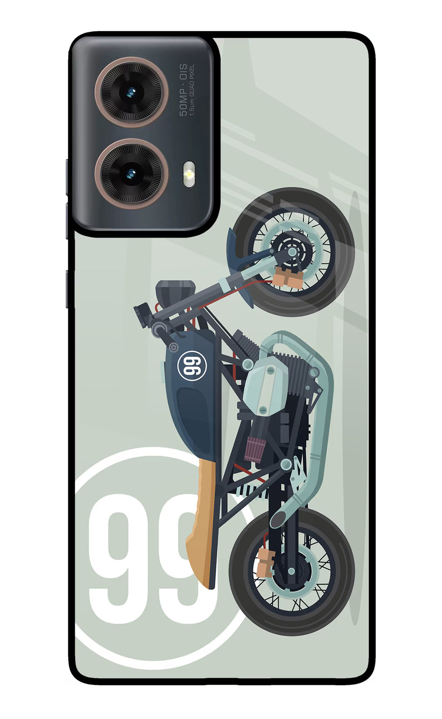 Classic Cafe Racer 99 Motorola G85 Back Cover, Metal case