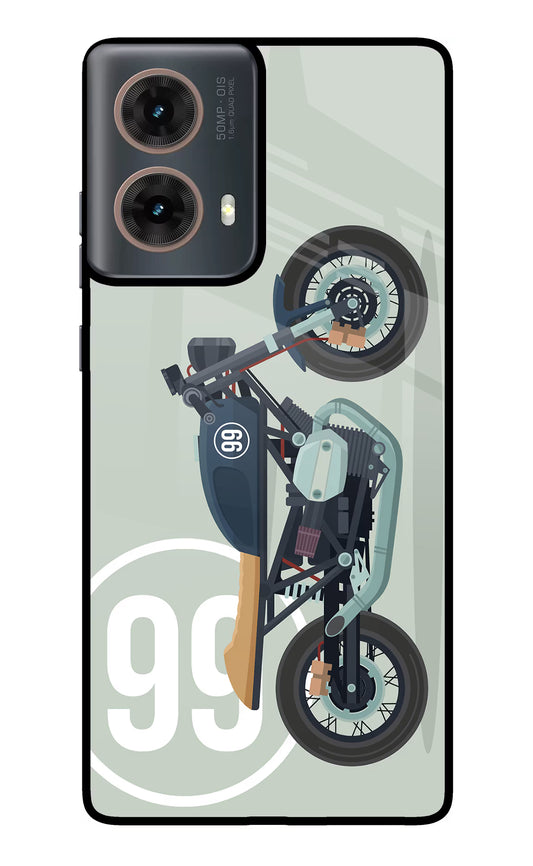 Classic Cafe Racer 99 Motorola G85 Glass Case