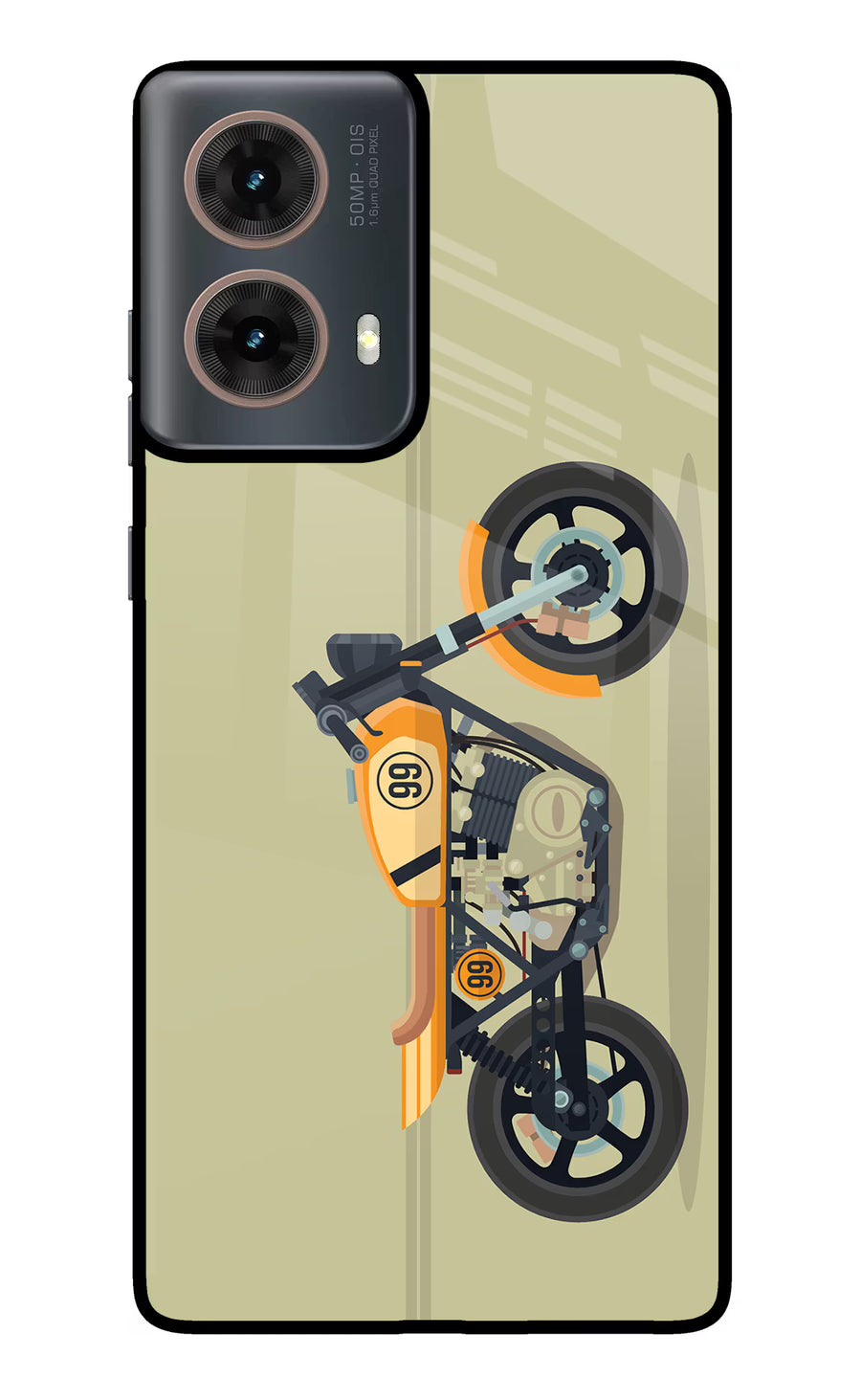 Vertical Speedster Motorola G85 Back Cover, Metal case