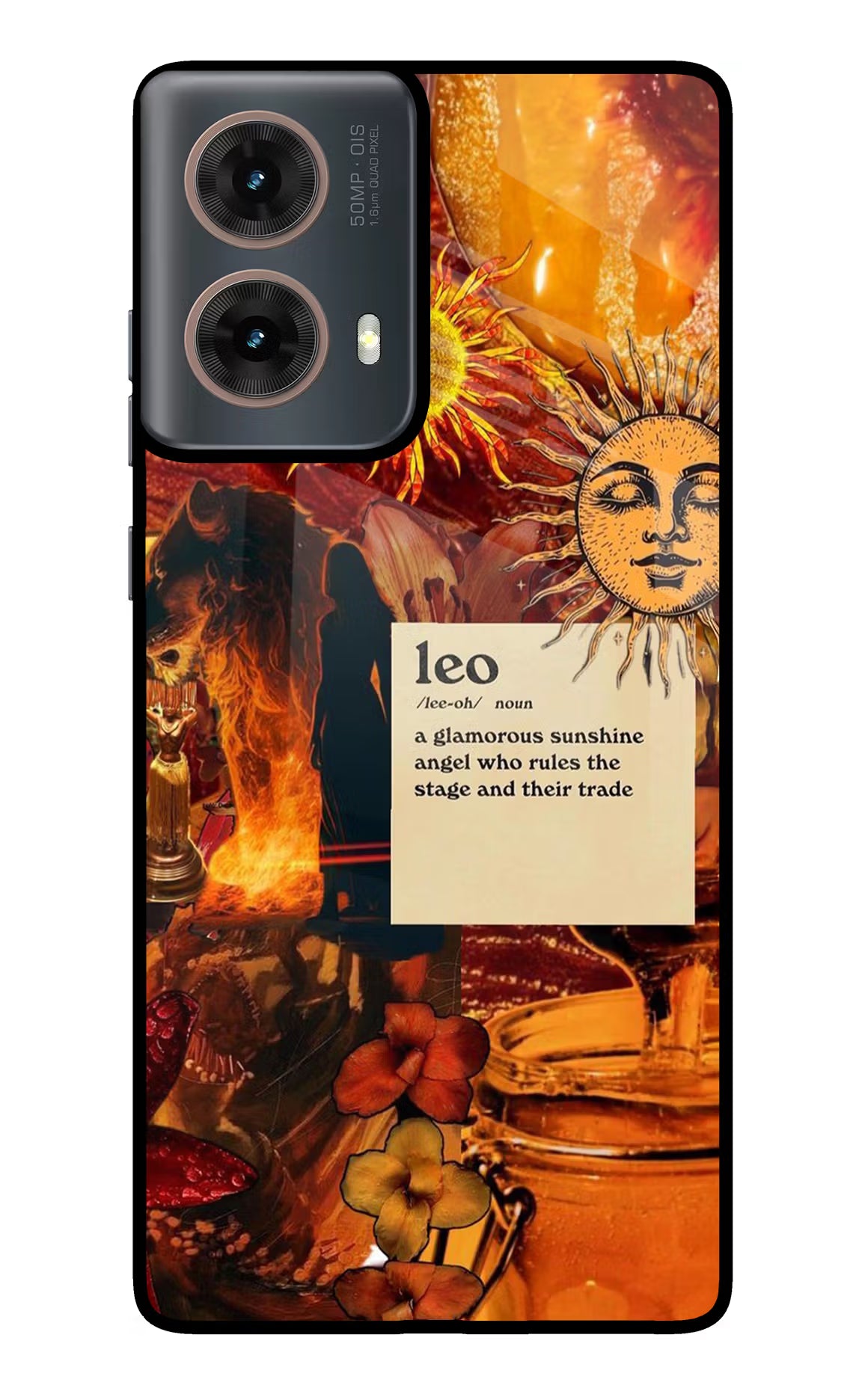 Leo Zodiac Motorola G85 Glass Case