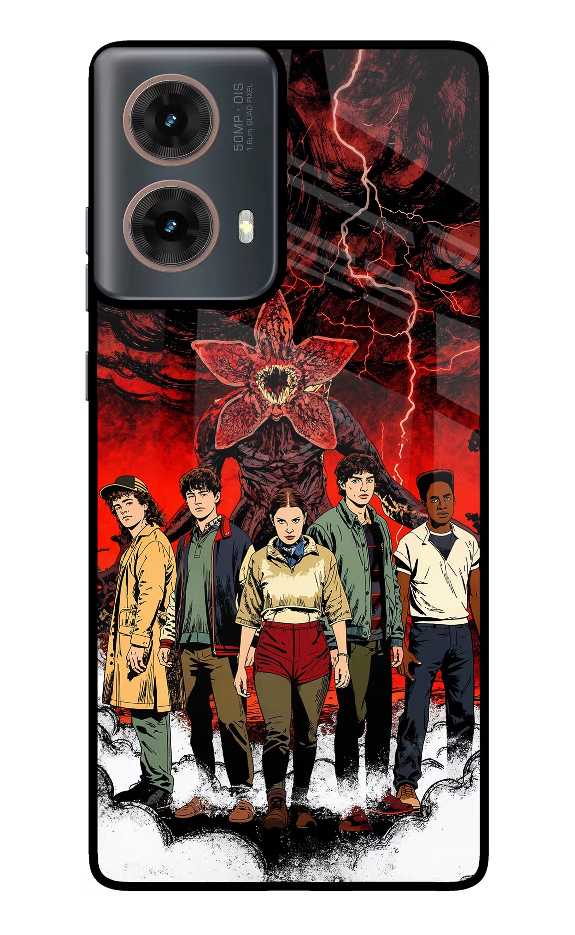 Ordinary Things Characters Motorola G85 Glass Case Back Cover by Casekaro