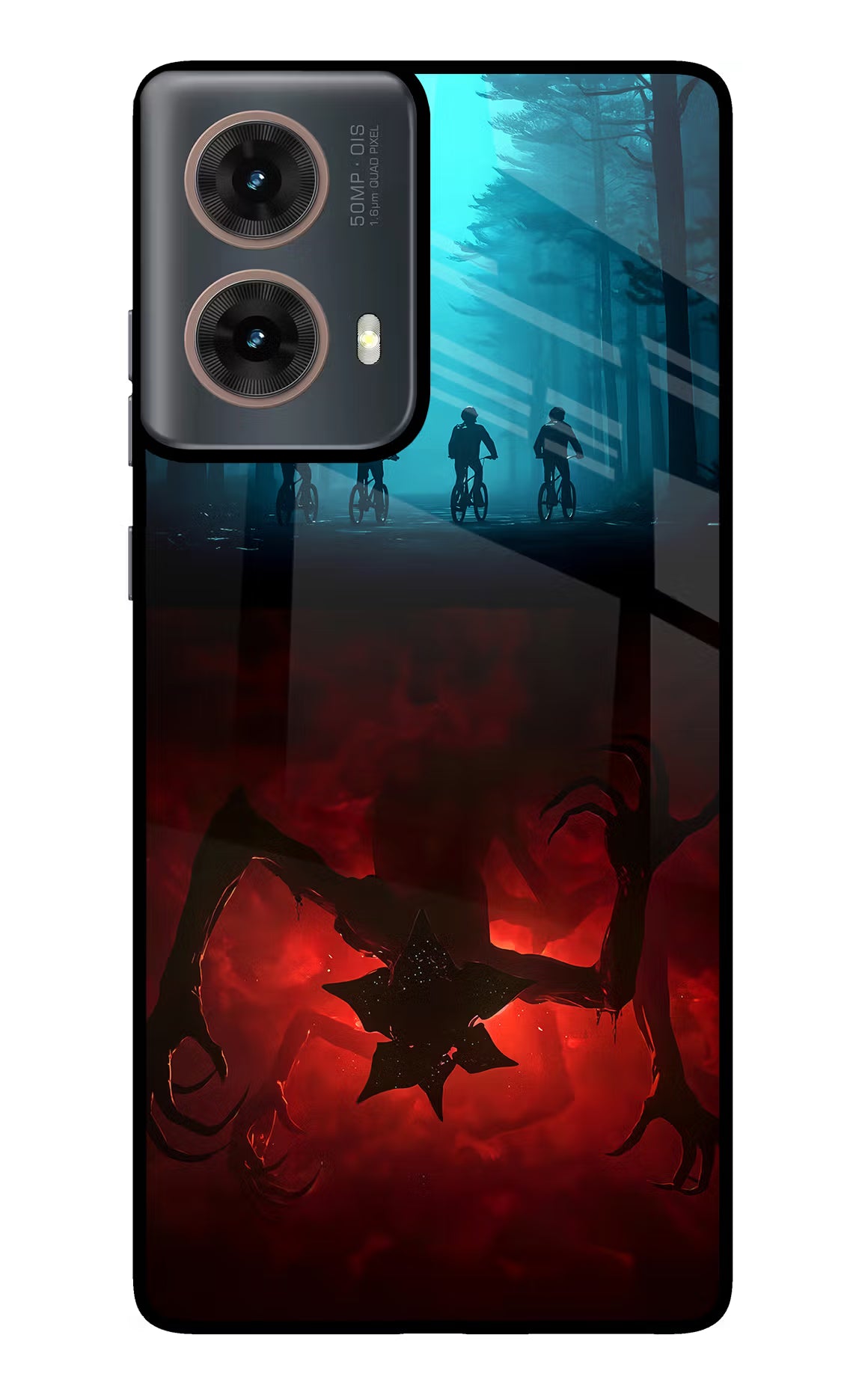Ordinary Things Downside Up Motorola G85 Glass Case Back Cover by Casekaro