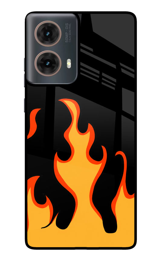 Fired Up – Black Motorola G85 Glass Case