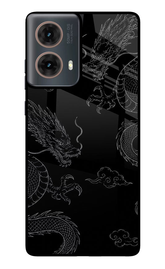 Twin Dragons Motorola G85 Glass Case