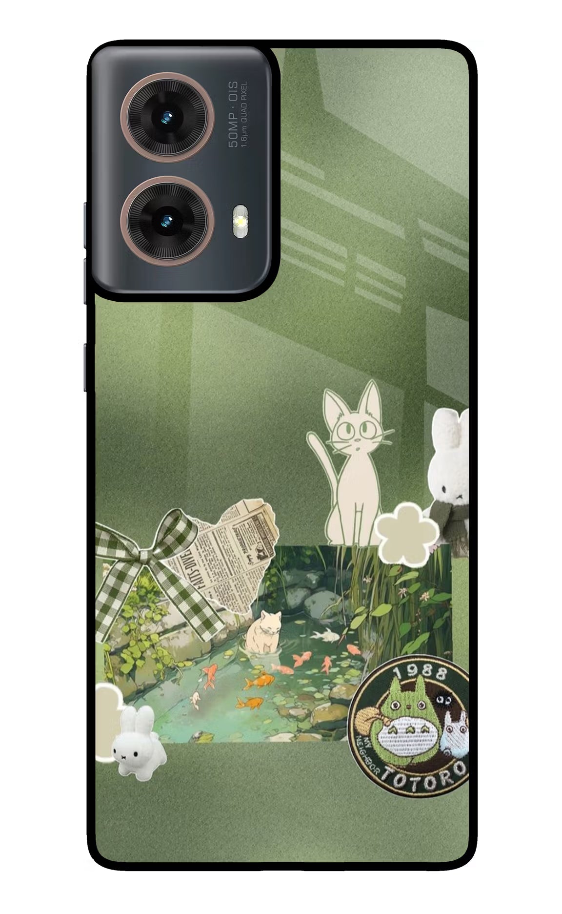 Aesthetic anime Motorola G85 Glass Case