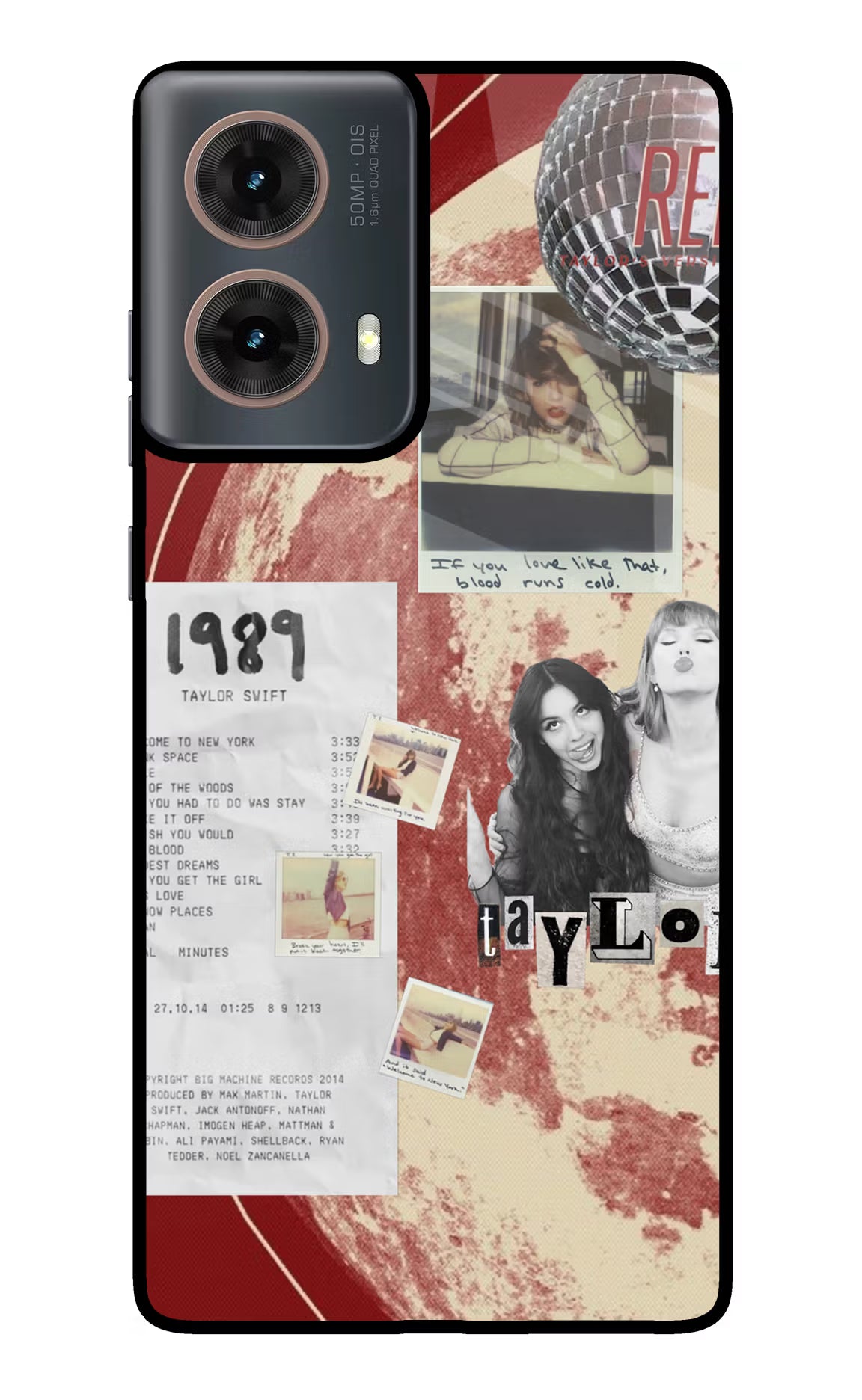 Taylor Swift Motorola G85 Glass Case