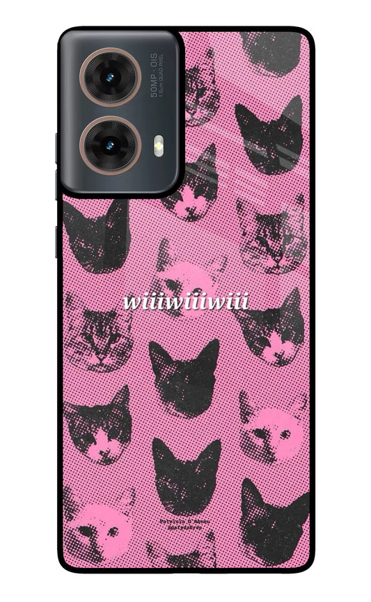 Pink Cats Motorola G85 Glass Case