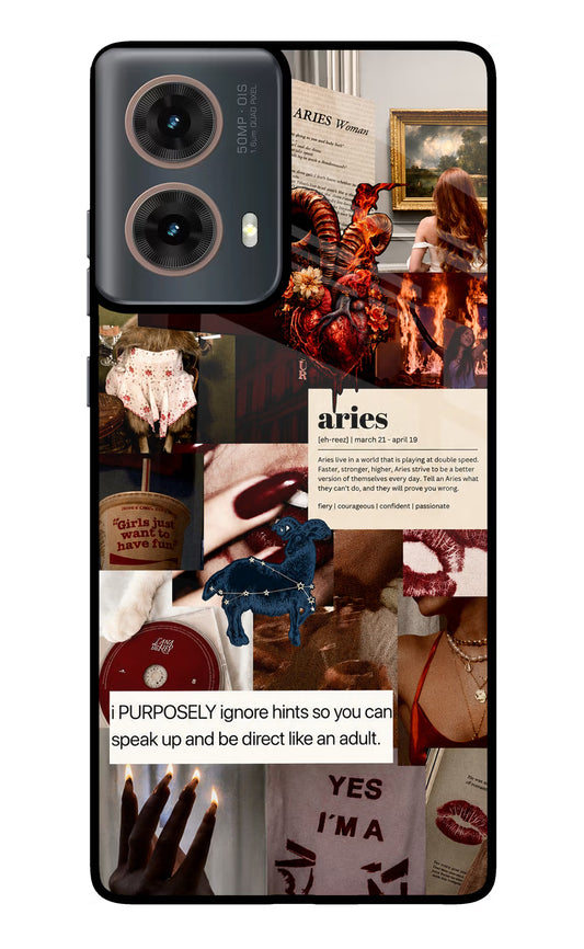 Zodiac Aries Motorola G85 Glass Case