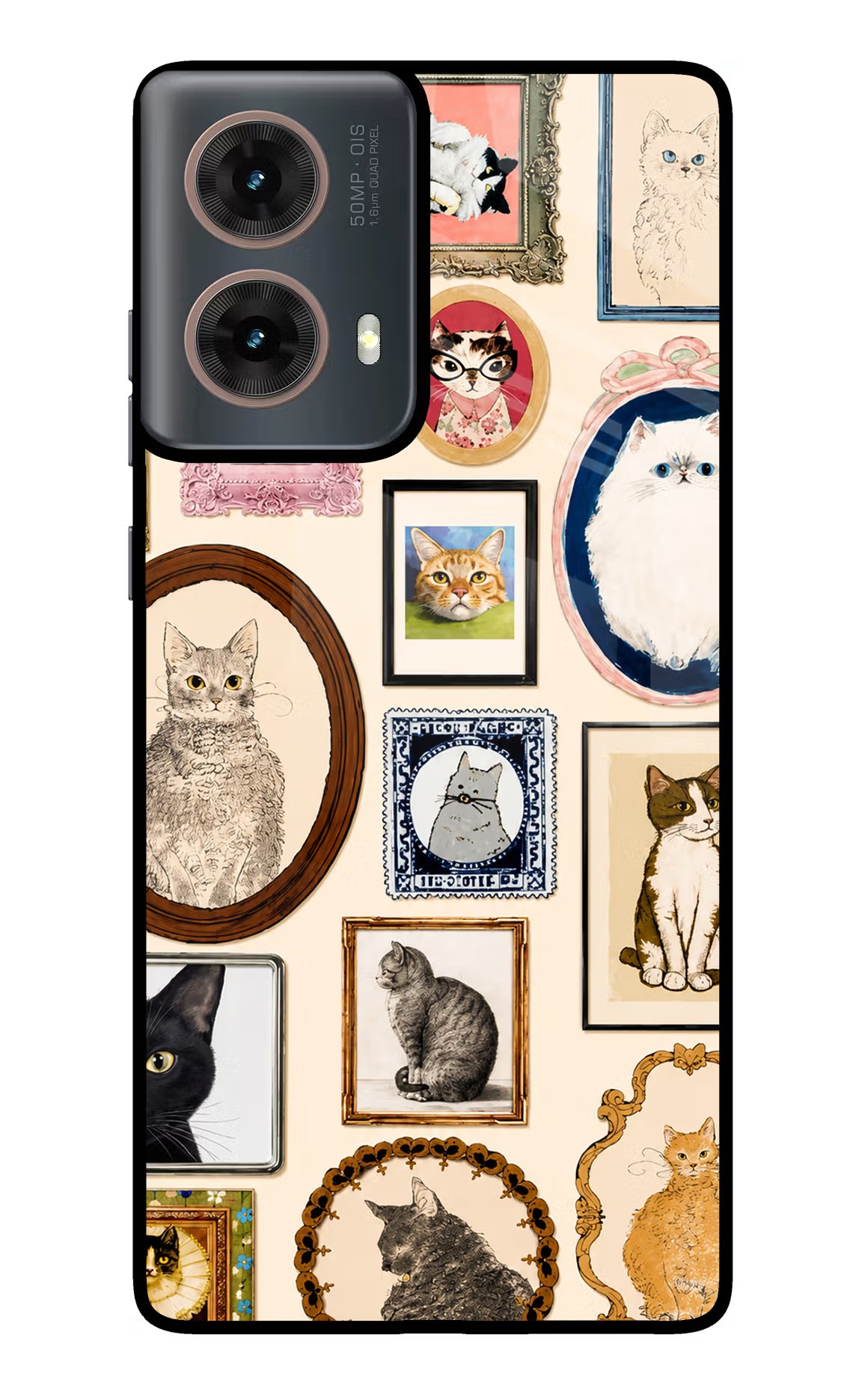 Mirror Cats Motorola G85 Glass Case