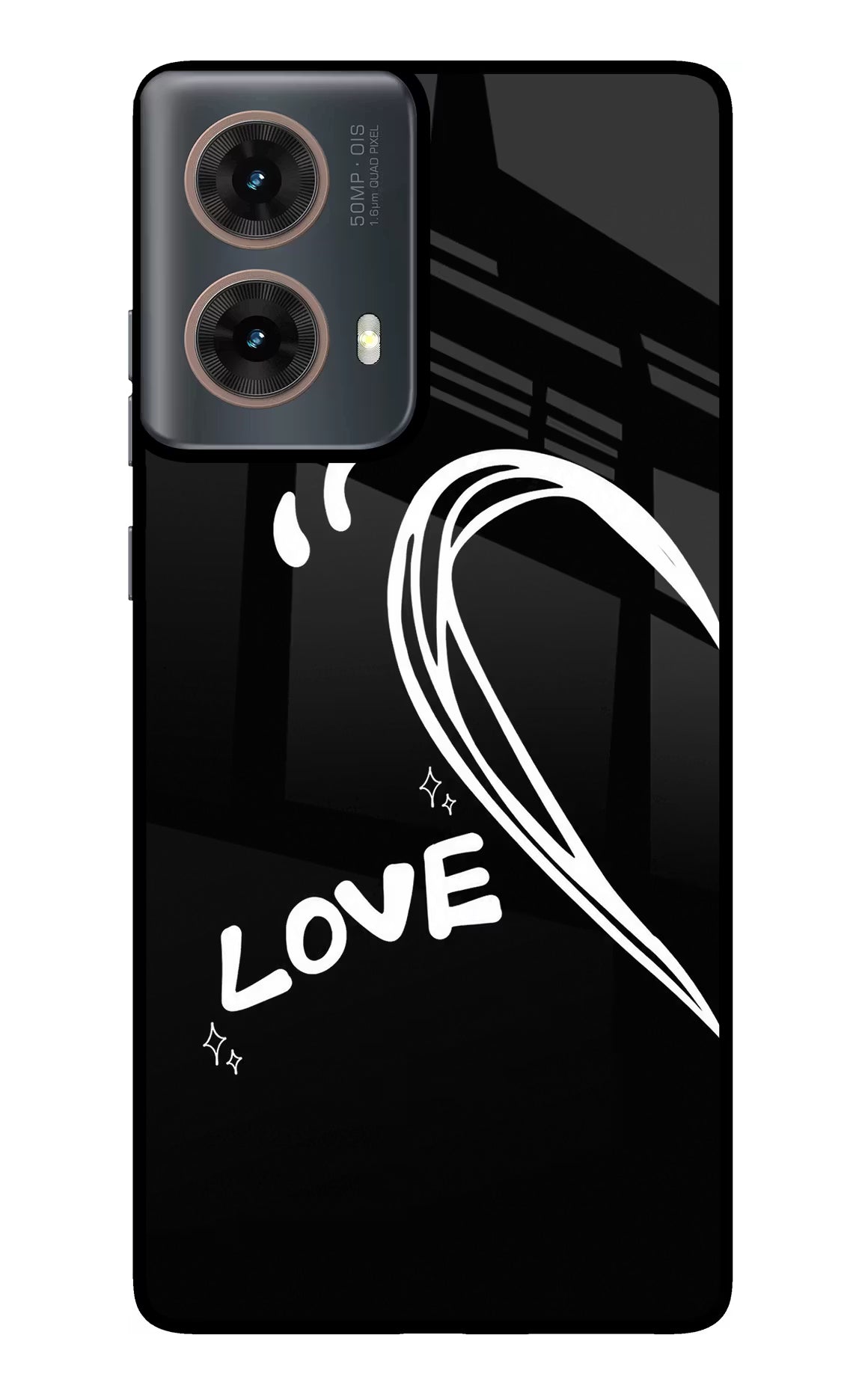 Love Line Motorola G85 Glass Case