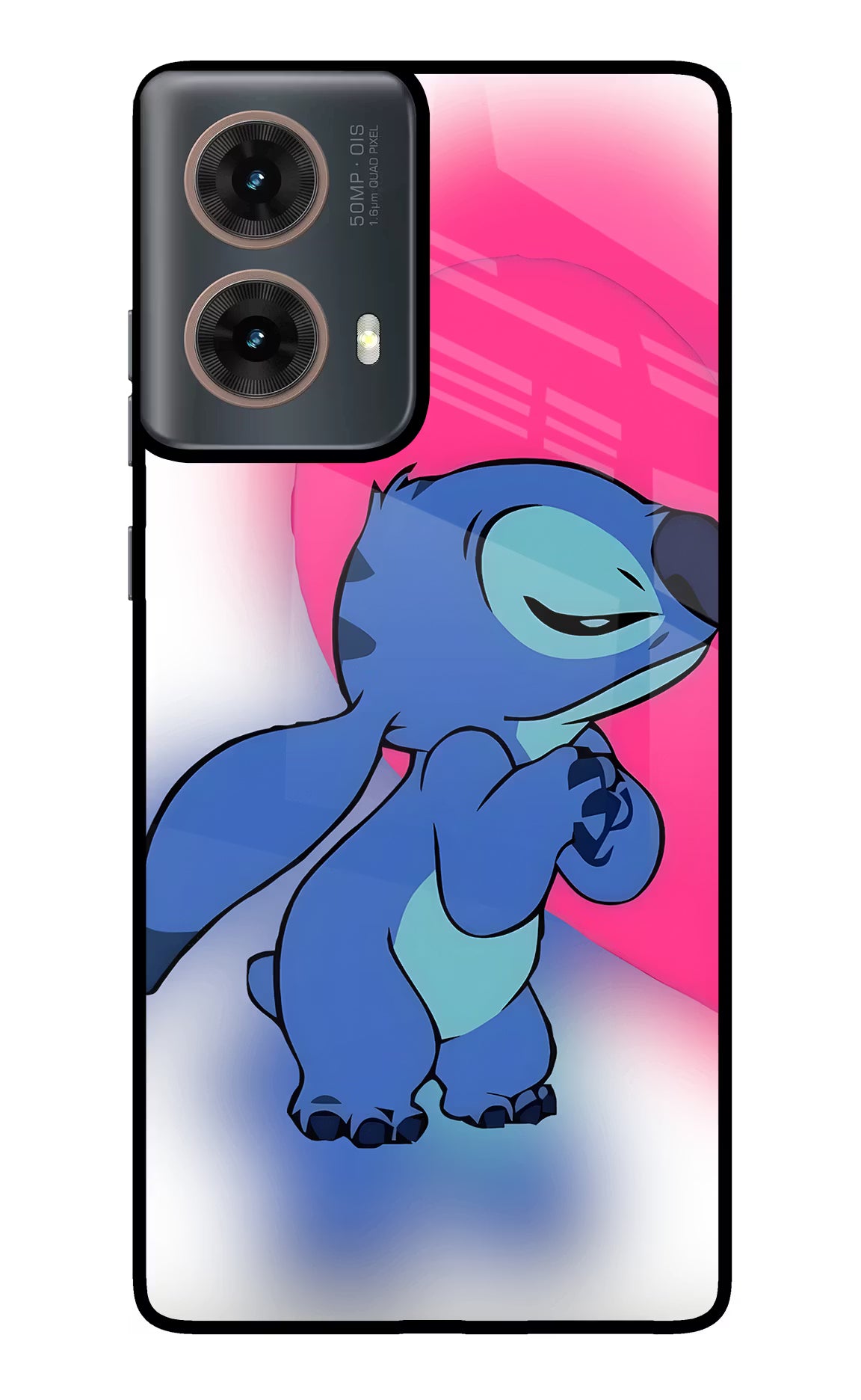 Stitch Hug Motorola G85 Glass Case
