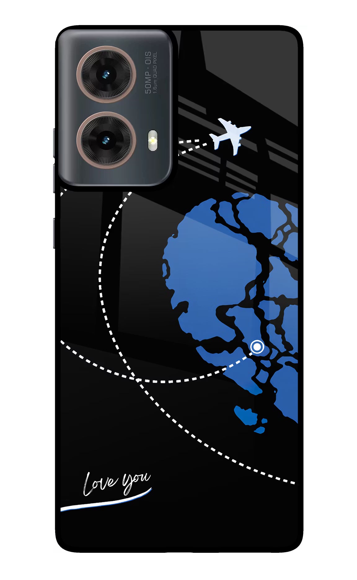 Love Orbit Motorola G85 Glass Case
