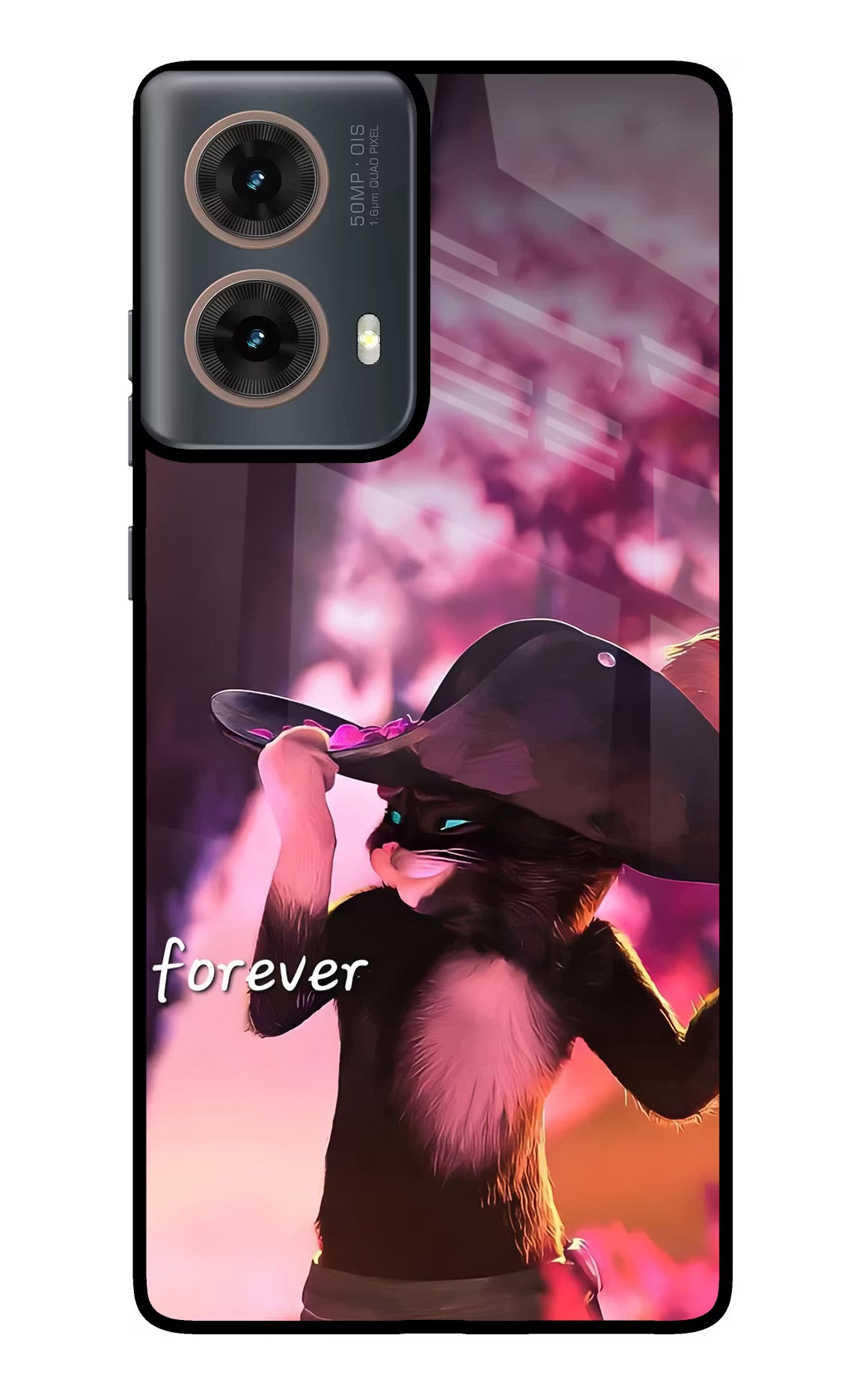 Forever Cat Motorola G85 Glass Case