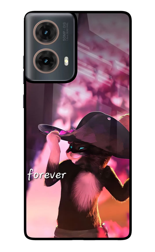 Forever Cat Motorola G85 Glass Case