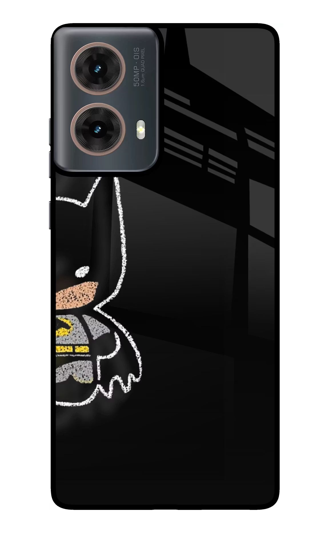 Bat Kitty Motorola G85 Glass Case Back Cover by Casekaro