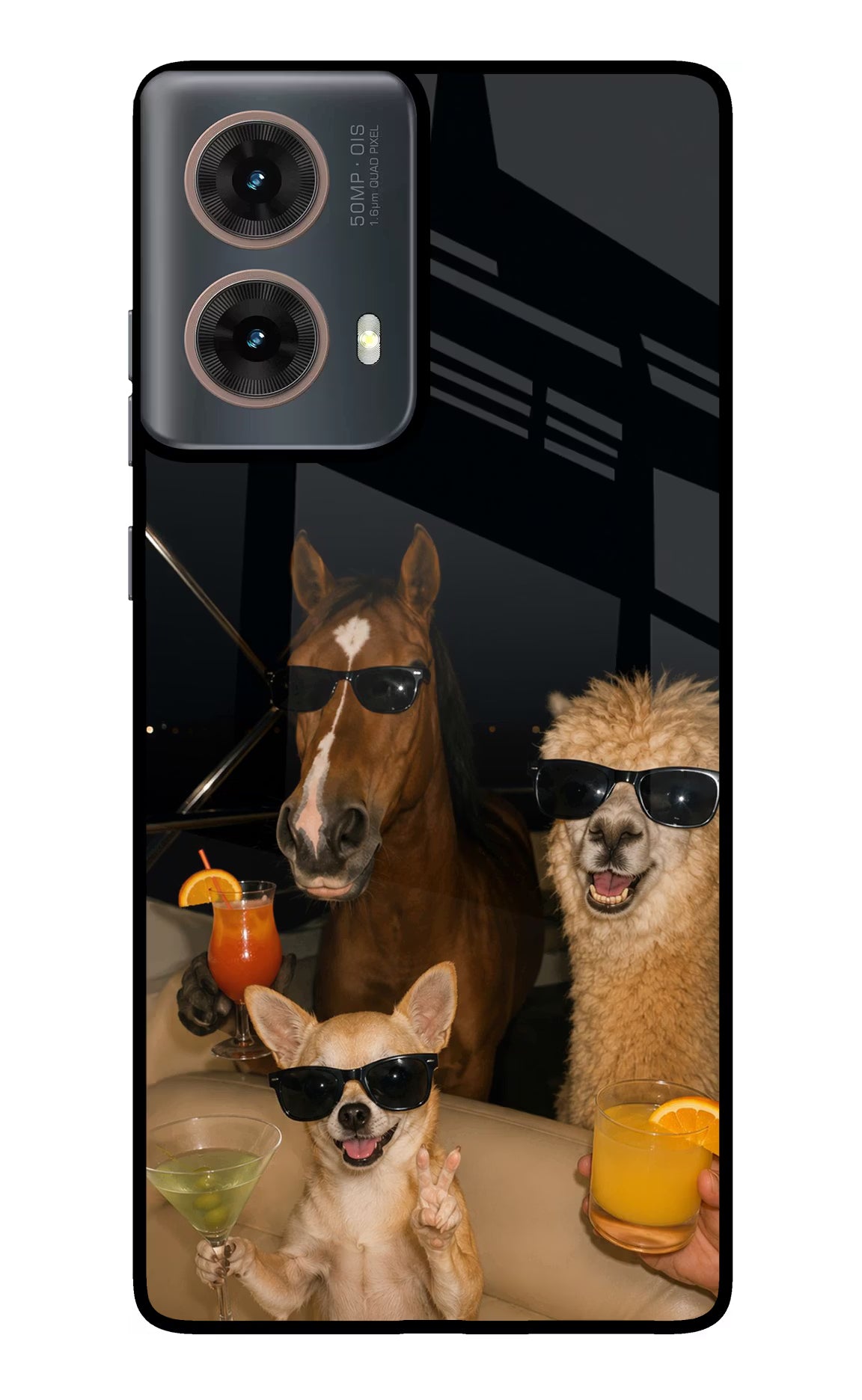 Party Squad Motorola G85 Glass Case
