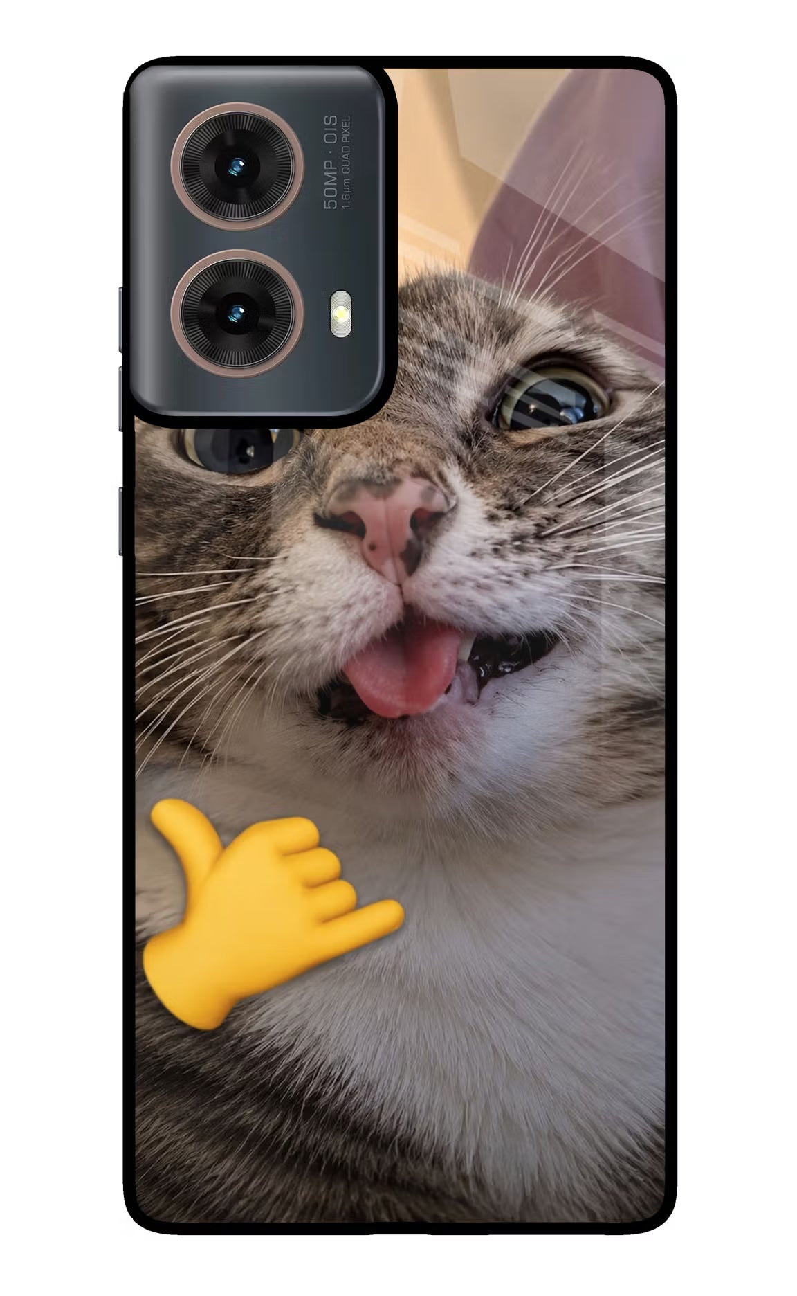 Silly Cat Call Motorola G85 Glass Case