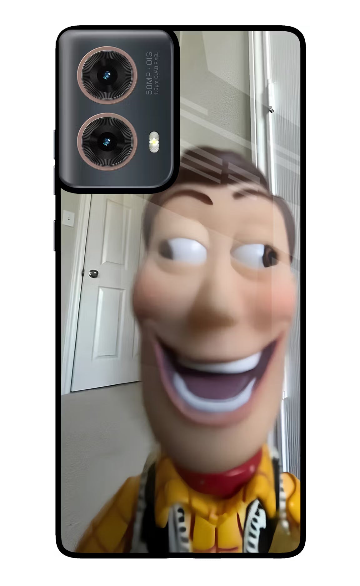 Side Eye Woody Motorola G85 Glass Case