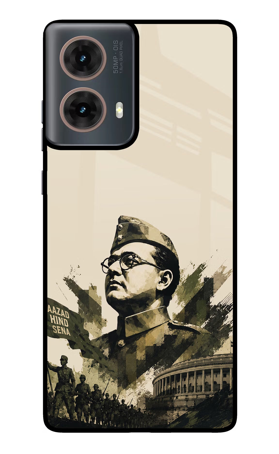 Netaji Rising Motorola G85 Glass Case