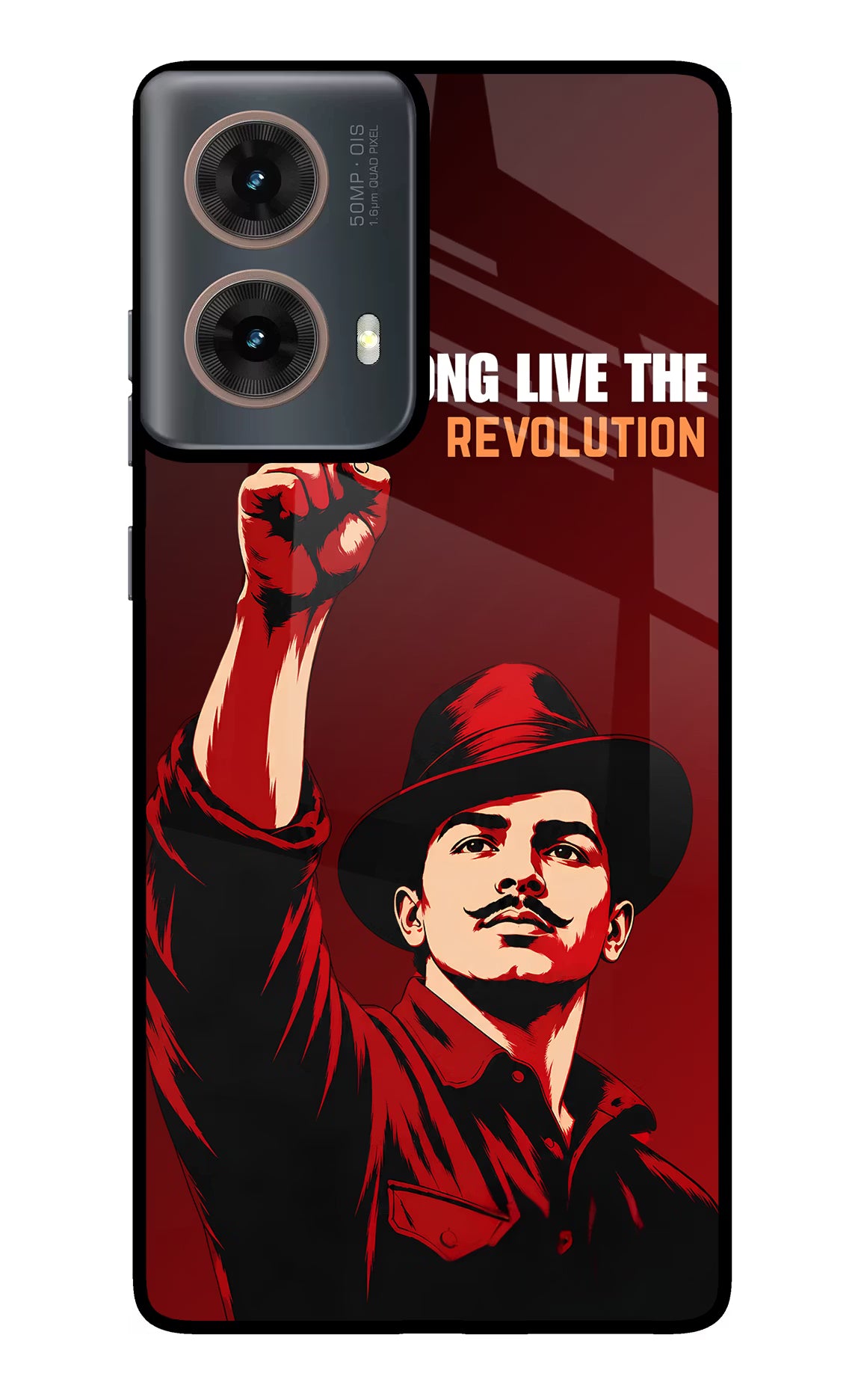 Bhagat Singh Revolution Motorola G85 Glass Case
